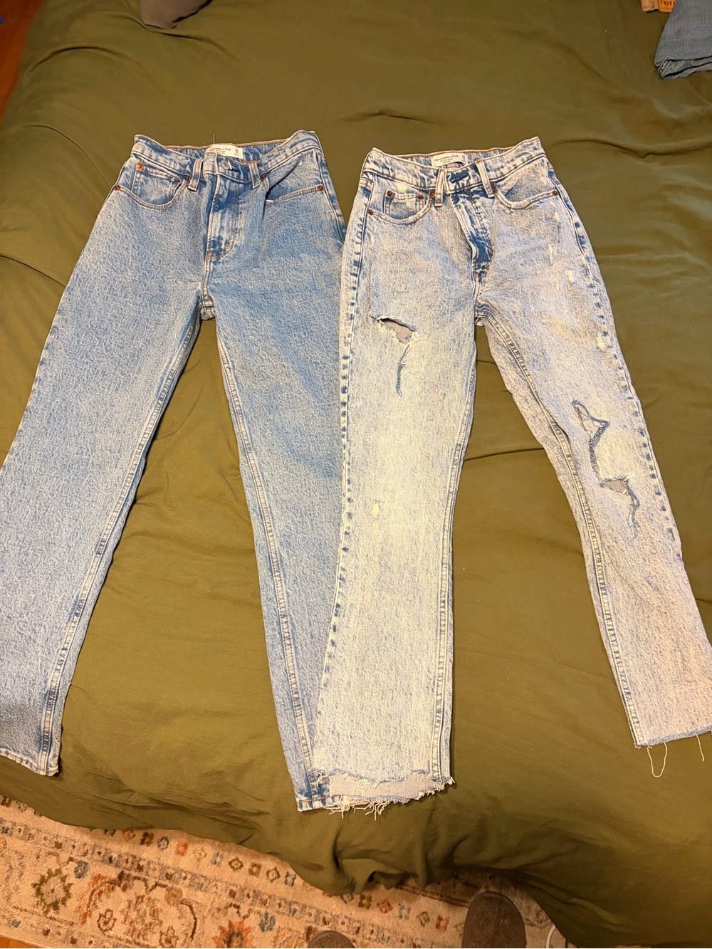 Abercrombie & Fitch Light Wash Straight Leg Jeans Duo
